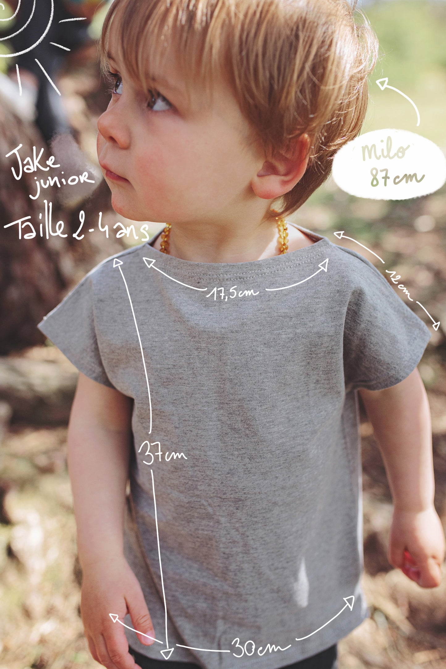 T-shirt Jake Junior Kids Gris